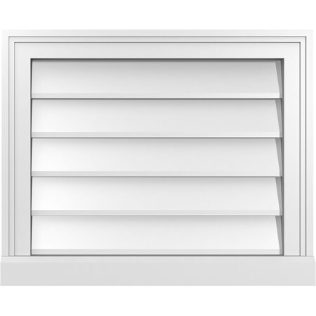 Ekena Millwork Vertical Surface Mount PVC Gable Vent w/ 2"W x 2"H , Brickmould Sill Frame, 22"W x 18"H GVPVE22X1803SN